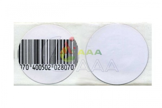 Деактивируемые радиочастотные противокражные антикражные этикетки круглые, 40 мм, белая, 1000 шт